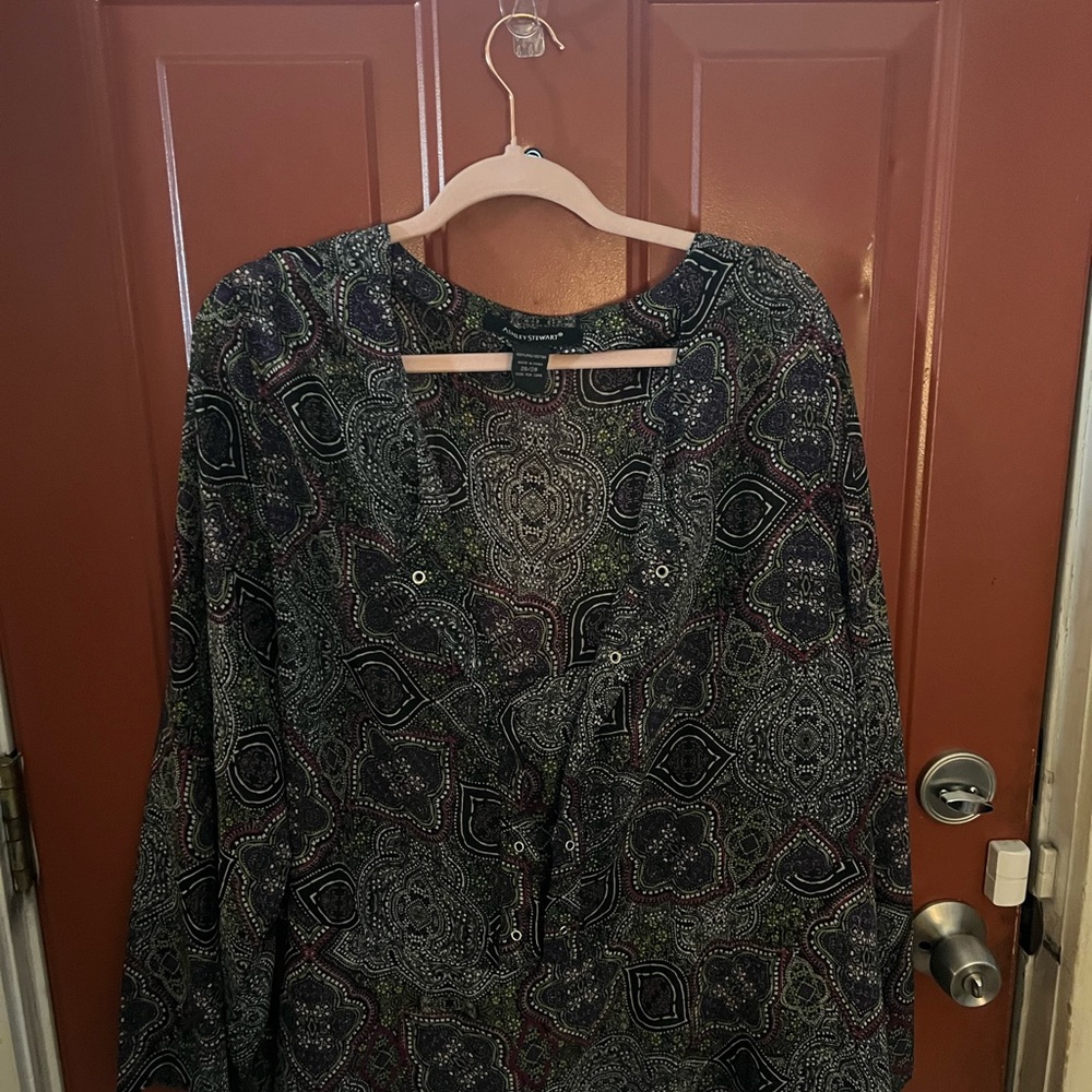 Ashley Stewart Multicolor Patterned Tunic